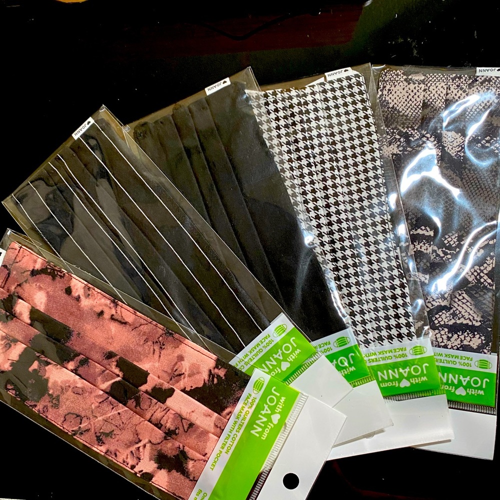 5 pack 100% cotton mask set fashion face mask - Picture 1 of 1